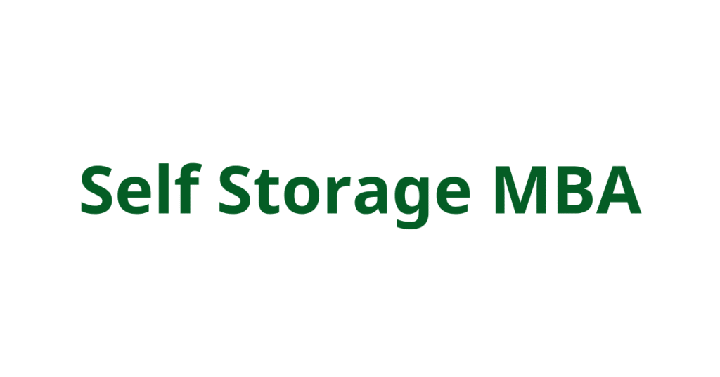 self storage mba